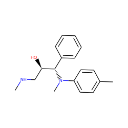 CNC[C@@H](O)[C@H](c1ccccc1)N(C)c1ccc(C)cc1 ZINC000040379963