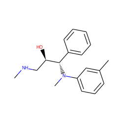 CNC[C@@H](O)[C@H](c1ccccc1)N(C)c1cccc(C)c1 ZINC000040892476