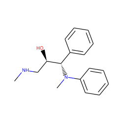 CNC[C@@H](O)[C@H](c1ccccc1)N(C)c1ccccc1 ZINC000040828939