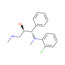 CNC[C@@H](O)[C@H](c1ccccc1)N(C)c1ccccc1Cl ZINC000040380757