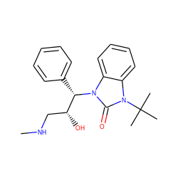 CNC[C@@H](O)[C@H](c1ccccc1)n1c(=O)n(C(C)(C)C)c2ccccc21 ZINC000043120047