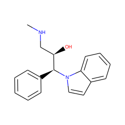 CNC[C@@H](O)[C@H](c1ccccc1)n1ccc2ccccc21 ZINC000034619314