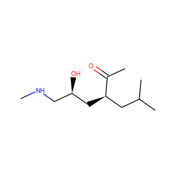 CNC[C@@H](O)C[C@H](CC(C)C)C(C)=O ZINC000096178213