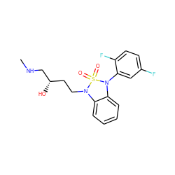 CNC[C@@H](O)CCN1c2ccccc2N(c2cc(F)ccc2F)S1(=O)=O ZINC000049037376