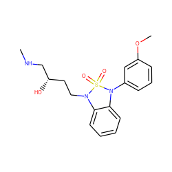 CNC[C@@H](O)CCN1c2ccccc2N(c2cccc(OC)c2)S1(=O)=O ZINC000049036921