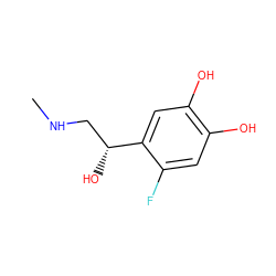 CNC[C@@H](O)c1cc(O)c(O)cc1F ZINC000011422475