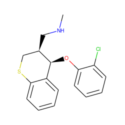CNC[C@@H]1CSc2ccccc2[C@@H]1Oc1ccccc1Cl ZINC000040973400
