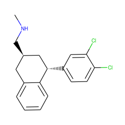 CNC[C@@H]1Cc2ccccc2[C@@H](c2ccc(Cl)c(Cl)c2)C1 ZINC000066100524