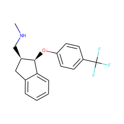 CNC[C@@H]1Cc2ccccc2[C@@H]1Oc1ccc(C(F)(F)F)cc1 ZINC000003787226