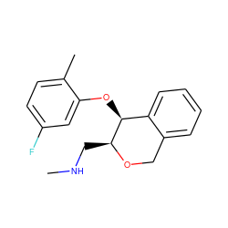 CNC[C@@H]1OCc2ccccc2[C@@H]1Oc1cc(F)ccc1C ZINC000040975467