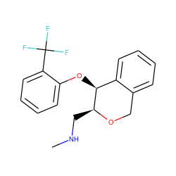 CNC[C@@H]1OCc2ccccc2[C@@H]1Oc1ccccc1C(F)(F)F ZINC000040973320
