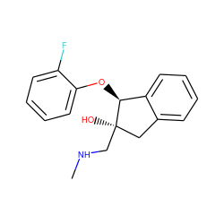 CNC[C@]1(O)Cc2ccccc2[C@@H]1Oc1ccccc1F ZINC000040848334