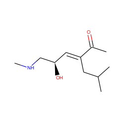CNC[C@H](O)/C=C(\CC(C)C)C(C)=O ZINC000096178209