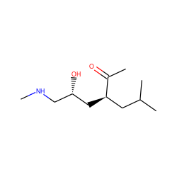 CNC[C@H](O)C[C@H](CC(C)C)C(C)=O ZINC000096178211