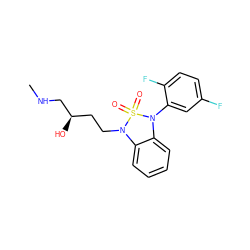 CNC[C@H](O)CCN1c2ccccc2N(c2cc(F)ccc2F)S1(=O)=O ZINC000049036191