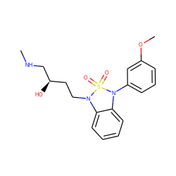 CNC[C@H](O)CCN1c2ccccc2N(c2cccc(OC)c2)S1(=O)=O ZINC000049112222