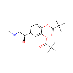 CNC[C@H](O)c1ccc(OC(=O)C(C)(C)C)c(OC(=O)C(C)(C)C)c1 ZINC000000896507