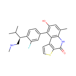 CNC[C@H](c1ccc(-c2c(O)cc(C)c3[nH]c(=O)c4sccc4c23)cc1F)C(C)C ZINC000164945052