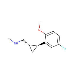CNC[C@H]1C[C@@H]1c1cc(F)ccc1OC ZINC000309161794