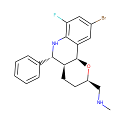 CNC[C@H]1CC[C@@H]2[C@H](O1)c1cc(Br)cc(F)c1N[C@H]2c1ccccc1 ZINC000049109762