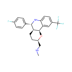 CNC[C@H]1CC[C@@H]2[C@H](O1)c1cc(C(F)(F)F)ccc1N[C@H]2c1ccc(F)cc1 ZINC000049053964