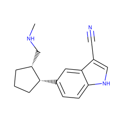 CNC[C@H]1CCC[C@H]1c1ccc2[nH]cc(C#N)c2c1 ZINC000034084532