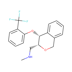 CNC[C@H]1OCc2ccccc2[C@H]1Oc1ccccc1C(F)(F)F ZINC000040973909