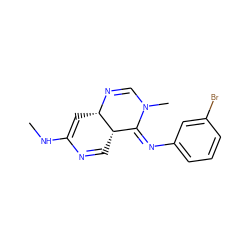 CNC1=C[C@@H]2N=CN(C)/C(=N\c3cccc(Br)c3)[C@@H]2C=N1 ZINC000029486536