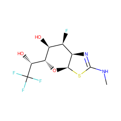 CNC1=N[C@@H]2[C@H](F)[C@H](O)[C@@H]([C@@H](O)C(F)(F)F)O[C@@H]2S1 ZINC000149019974
