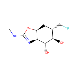 CNC1=N[C@H]2[C@H](C[C@H](CF)[C@@H](O)[C@@H]2O)O1 ZINC000148945677