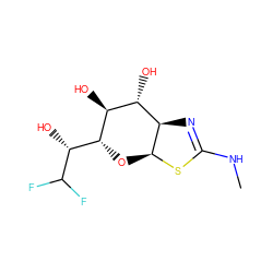 CNC1=N[C@H]2[C@H](O[C@H]([C@@H](O)C(F)F)[C@@H](O)[C@@H]2O)S1 ZINC000167061873