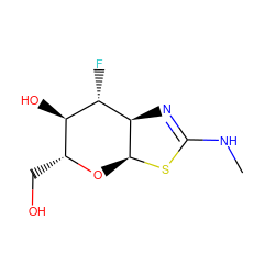 CNC1=N[C@H]2[C@H](O[C@H](CO)[C@@H](O)[C@@H]2F)S1 ZINC000200869111