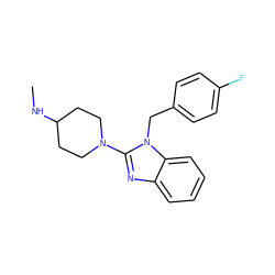 CNC1CCN(c2nc3ccccc3n2Cc2ccc(F)cc2)CC1 ZINC000002518296