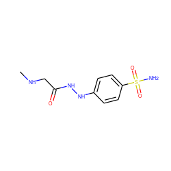 CNCC(=O)NNc1ccc(S(N)(=O)=O)cc1 ZINC000013800492