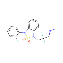 CNCC(F)(F)CN1c2ccccc2N(c2ccccc2F)S1(=O)=O ZINC000049112635