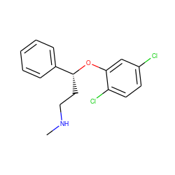 CNCC[C@@H](Oc1cc(Cl)ccc1Cl)c1ccccc1 ZINC000071295771