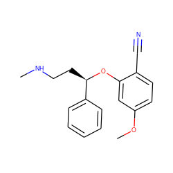 CNCC[C@@H](Oc1cc(OC)ccc1C#N)c1ccccc1 ZINC000071294237