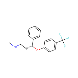 CNCC[C@@H](Oc1ccc(C(F)(F)F)cc1)c1ccccc1 ZINC000001530638