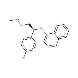 CNCC[C@@H](Oc1cccc2ccccc12)c1ccc(Br)cc1 ZINC000013588062