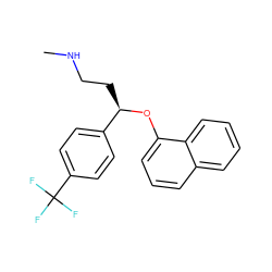 CNCC[C@@H](Oc1cccc2ccccc12)c1ccc(C(F)(F)F)cc1 ZINC000013588068