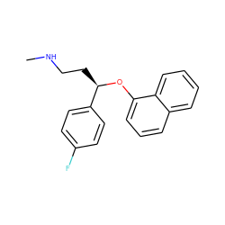 CNCC[C@@H](Oc1cccc2ccccc12)c1ccc(F)cc1 ZINC000013588058