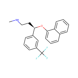 CNCC[C@@H](Oc1cccc2ccccc12)c1cccc(C(F)(F)F)c1 ZINC000013588066