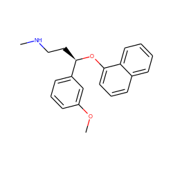 CNCC[C@@H](Oc1cccc2ccccc12)c1cccc(OC)c1 ZINC000013588080