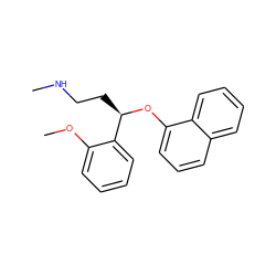 CNCC[C@@H](Oc1cccc2ccccc12)c1ccccc1OC ZINC000013588078