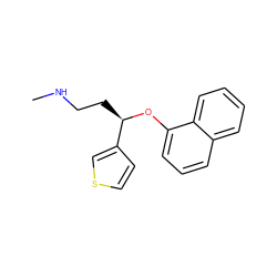 CNCC[C@@H](Oc1cccc2ccccc12)c1ccsc1 ZINC000013588084