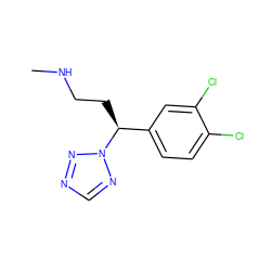 CNCC[C@@H](c1ccc(Cl)c(Cl)c1)n1ncnn1 ZINC000058590461