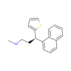 CNCC[C@@H](c1cccs1)c1cccc2ccccc12 ZINC000040846417