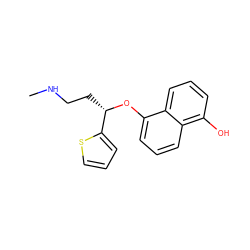 CNCC[C@H](Oc1cccc2c(O)cccc12)c1cccs1 ZINC000027099106