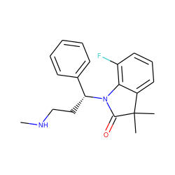 CNCC[C@H](c1ccccc1)N1C(=O)C(C)(C)c2cccc(F)c21 ZINC000034986256