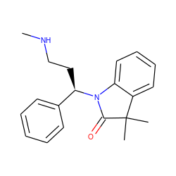 CNCC[C@H](c1ccccc1)N1C(=O)C(C)(C)c2ccccc21 ZINC000034986255